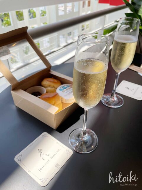 EXPO2025(大阪・関西万博)イギリス館の中にあるジョニーウォーカーズバーで休憩