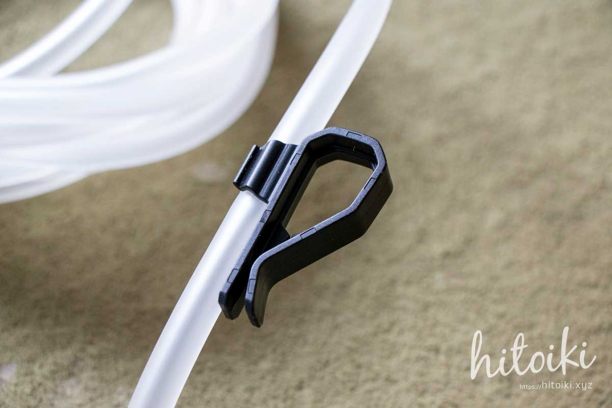 KARCHER OC Handy Compact(ケルヒャー ハンディエア コンパクト)の自吸用ホースのホースクリップ部分